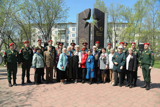 Военнослужащие военной полиции ВВО приняли участие в торжественном митинге, посвященном 79-й годовщине  Победы в Великой Отечественной войне