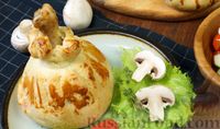 Фото к рецепту: Куриные ножки в "мешочках" с картофелем и грибами