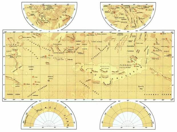 Карта Венеры в проекции Меркатора planetmaps.ru