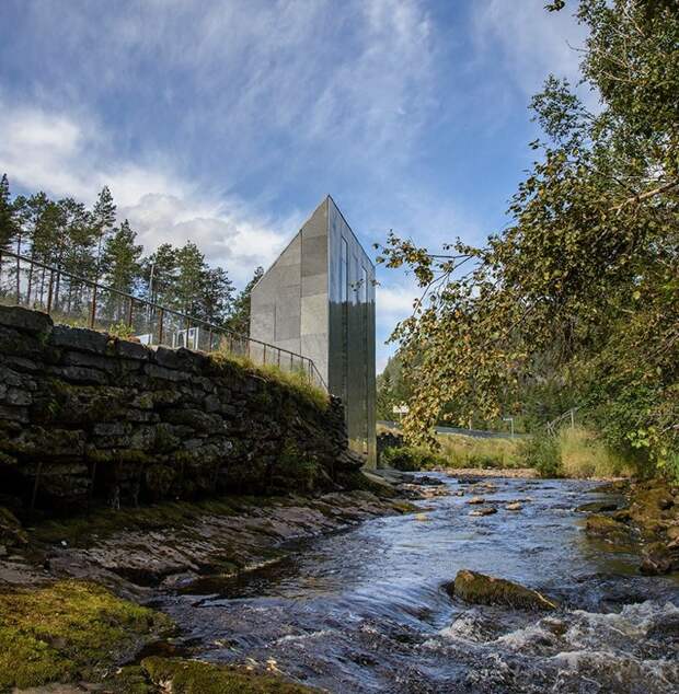 Уборная для эстетов: в Норвегии построили туалет, с которого можно любоваться водопадом в мире, водопад, дизайн, креатив, норвегия, туалет, уборная