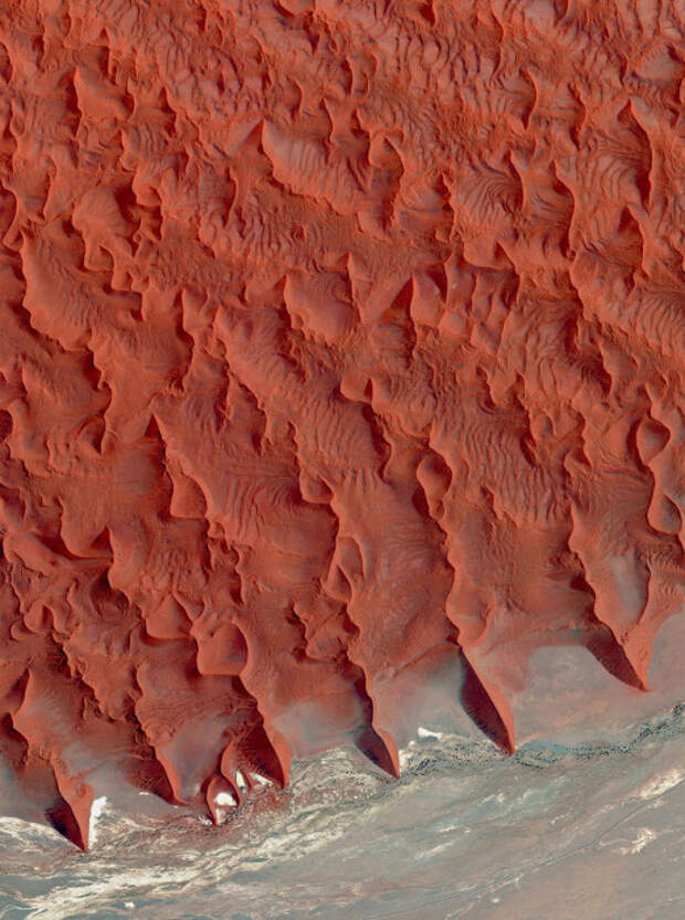 Красные песчаные дюны пустыни одни из самых высоких в мире, некоторые выше 200 метров.
