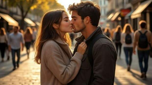 Поцелуй / Изображение сгенерировано YandexGPT 5 Pro / amic.ru