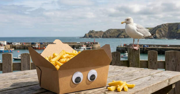 Нарисованные «глаза» против чаек: простой приём, который спасает еду на пляже