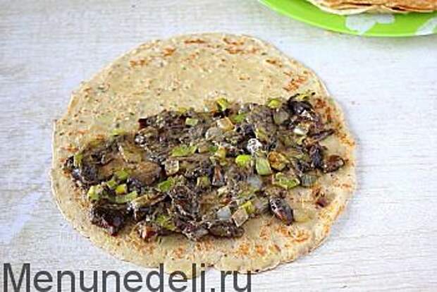 Блинчики с начинкой из лесных грибов