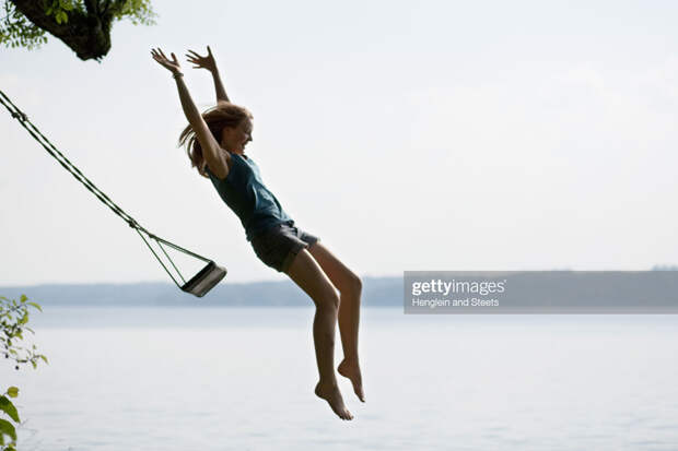 Jumping from swing Jumping from swing