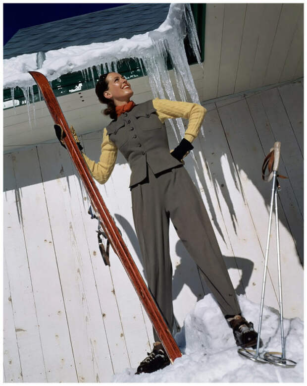 Глянцевая мода 1940-х цветные снимки лучших фотографов эпохи