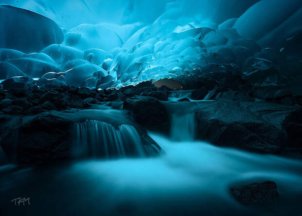 Ледниковые пещеры Менденхолла, Аляска красивые места, красота, невероятные места, фото