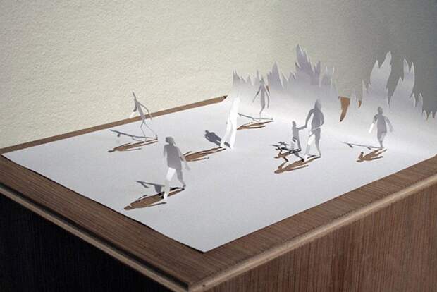 Single Piece of Paper 16 Скульптуры из одного листа бумаги