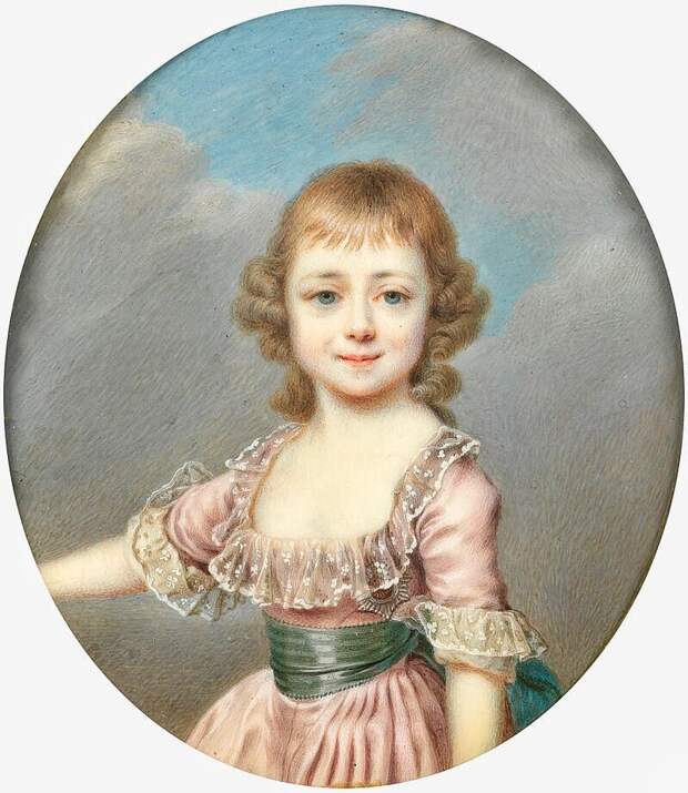 маленькая великая княжна Екатерина Павловна (картина Левицкого 1796 год)