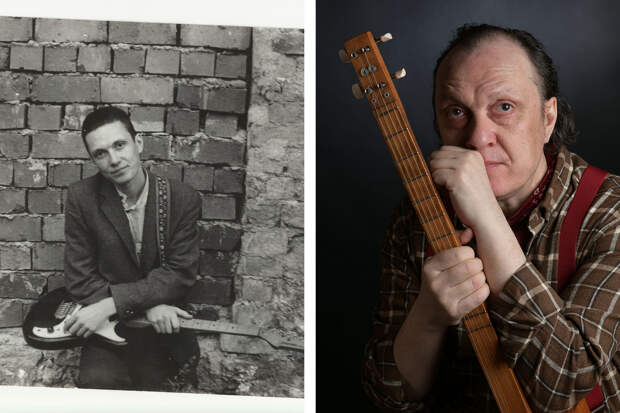 Слева: Макс Ильин на фоне «Пряника», лето 1991 года / Макс Ильин, настоящее время