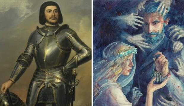 Маршала Жиля де Монморанси‐Лаваль, барона де Ре, тоже сожгли на костре, и со временем его история трансформировалась в знаменитую сказку о Синей Бороде Шарля Перро. Маршала Жиля де Монморанси‐Лаваль, барона де Ре, тоже сожгли на костре, и со временем его история трансформировалась в знаменитую сказку о Синей Бороде Шарля Перро.