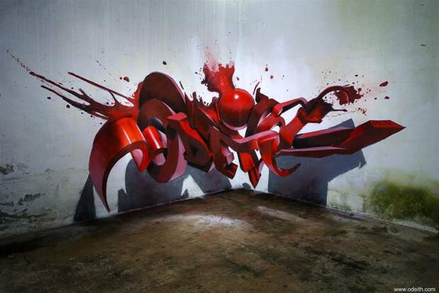 Удивительные 3D-граффити в Португалии граффити, португалия