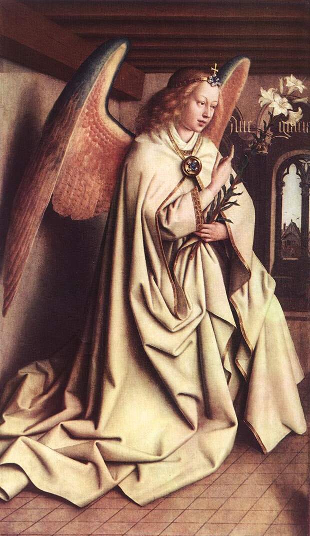 Ян ван Эйк - Eyck Jan van The Ghent Altarpiece Angel of the Annunciation