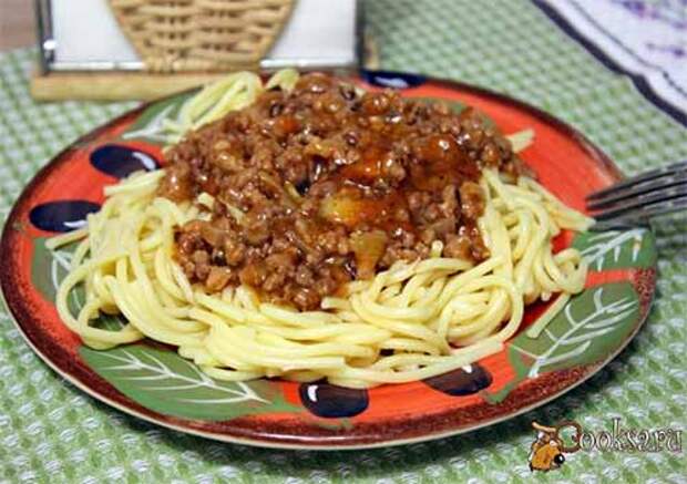спагетти с мясным соусом