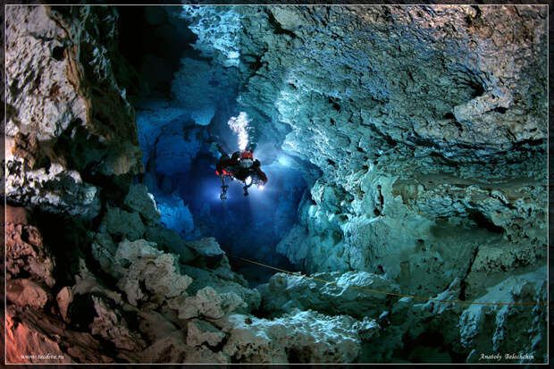 Подземная река Сак-Актун. Шибальба. Мексика. Красивое фото