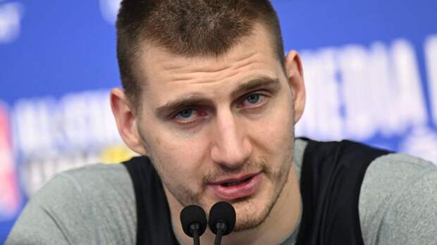 Nikola Jokic at press conference