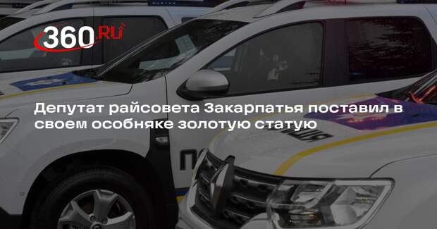 Депутат райсовета Закарпатья поставил в своем особняке золотую статую