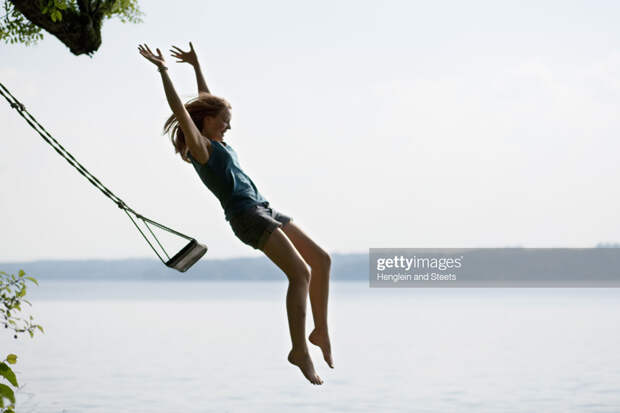 Jumping from swing