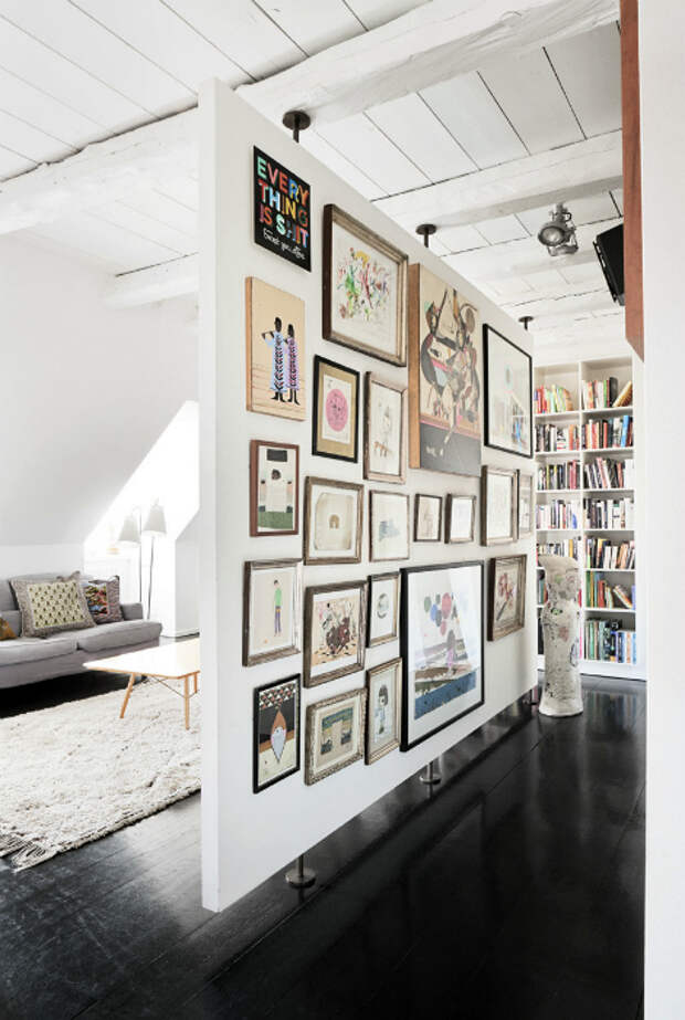 Временная имитация стены. | Фото: theapartment.dk. Временная имитация стены. | Фото: theapartment.dk.