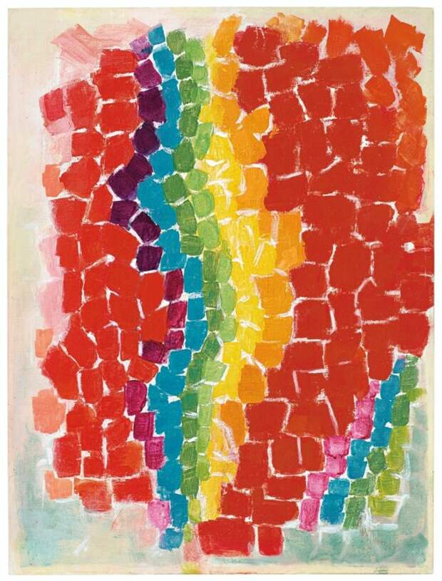 Вспышка весны (Весенняя вспышка), Альма Томас, 1968 год. \ Фото: christies.com.