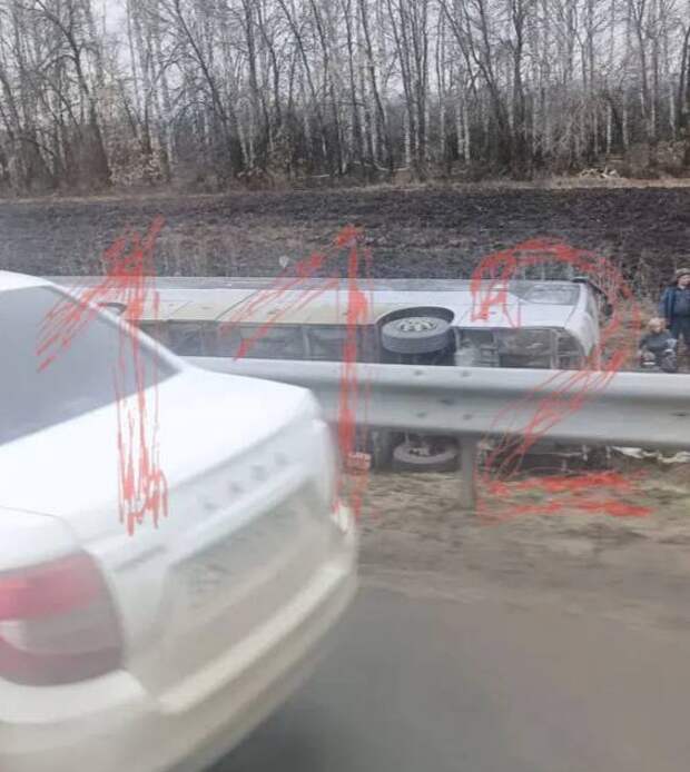 МВД: водителю перевернувшегося в Саратовской области автобуса могло стать плохо