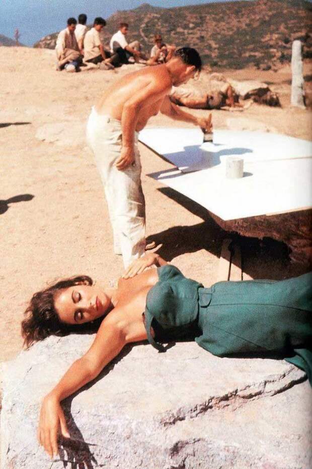 Элизабет Тейлор на съёмках "Внезапно, прошлым летом" (1960). знаменитости, редкие фото, фото