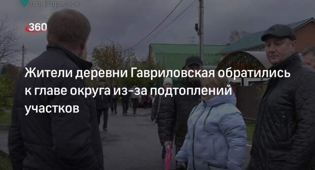 Жители деревни Гавриловская обратились к главе округа из-за подтоплений участков