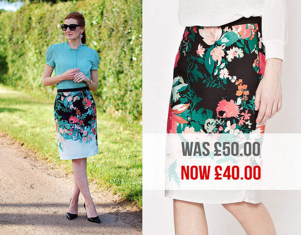 Great Plains Waterfall Garden Print Skirt
