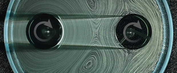 "Гидравлические шестерни" вращаются в жидкости без зубьев