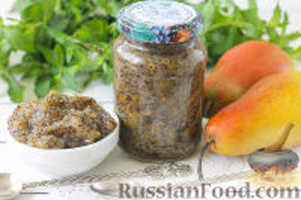 Фото к рецепту: Джем из груш, с маком