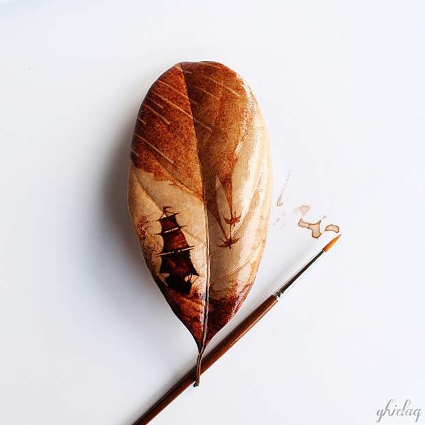 рисунки из остатков кофе 