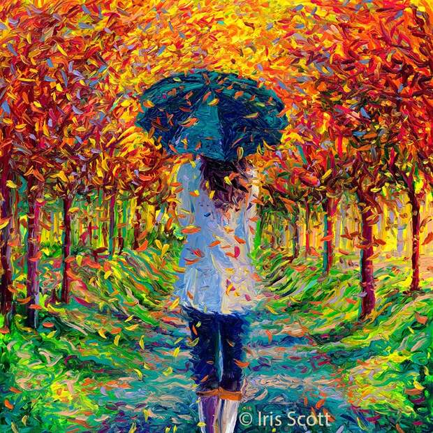 Пальцы вместо кисти художницы Айрис Скотт (Iris Scott) Пальцы вместо кисти художницы Айрис Скотт (Iris Scott)