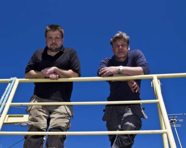 Питер Линдберг и Деннис Айсберг руководители команды, совершавшей погружение к НЛО на дно Балтийского моря.