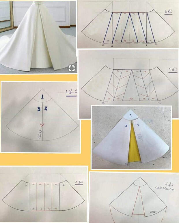 Моделирование юбки со встречными складками 0