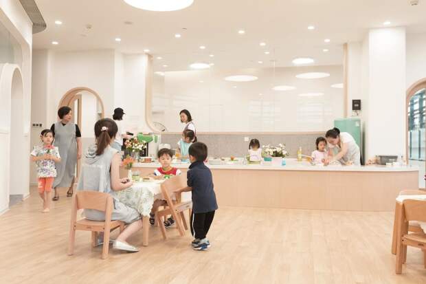 Интерьер детского центра Монтессори в Китае