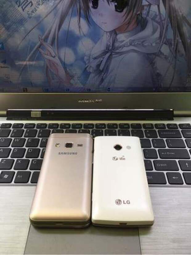 Samsung Galaxy Folder 2 и телефон LG