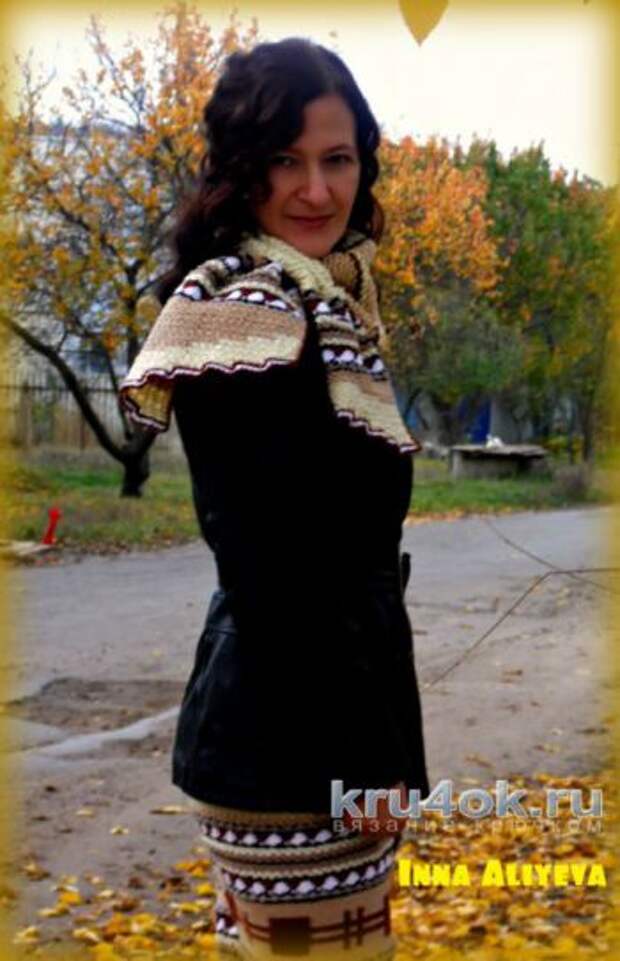 Вязаные крючком шарфы