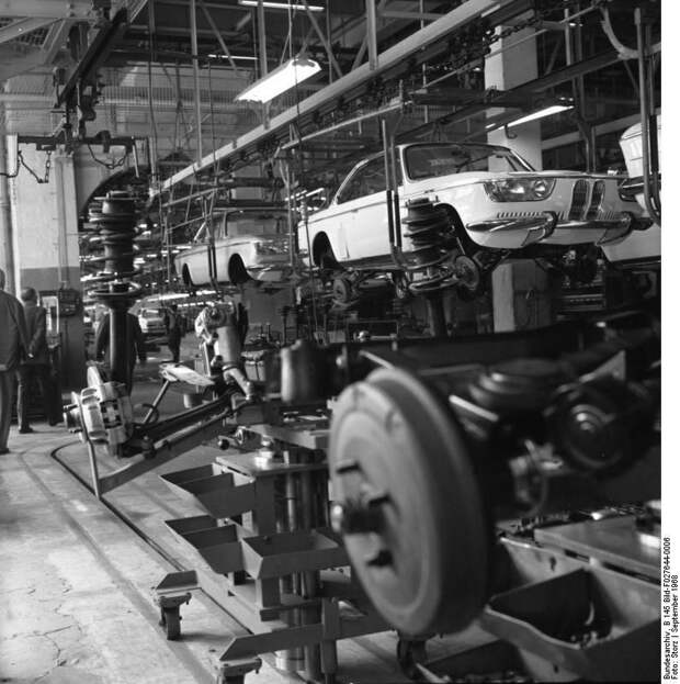 Как собирали BMW в 60-х годах прошлого века авто, история, bmw, производсство, завод