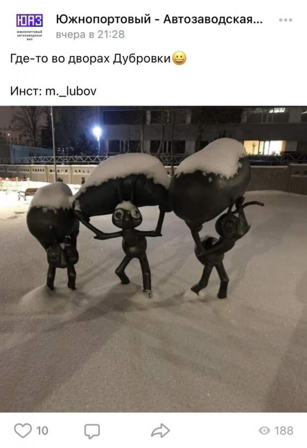 Фото дня: главные труженики Дубровки