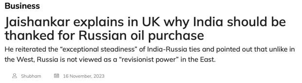 Довольно забавный комментарий прозвучал от министра иностранных дел Индии во время его визита в Лондон.