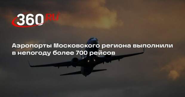 Аэропорты Московского региона выполнили в непогоду более 700 рейсов