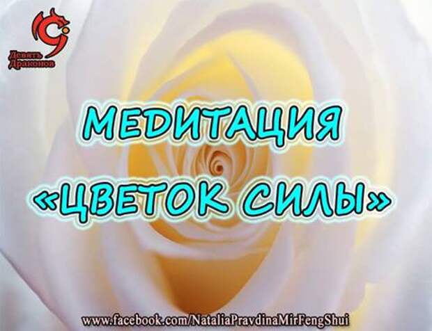 Медитация "Цветок Силы" Начинаем, как всегда, с расслабления. Примите удобную позу, лучше всего, если вы ляжете на кровать. Закройте глаза, расслабьте тело, отпустите все тревоги и заботы, остановите круговорот мыслей. Сделайте несколько глубоких вдохов с медленными плавными выдохами. Теперь положите, пожалуйста, ладонь левой руки на живот чуть ниже пупка так, чтобы центр ладони совпадал с энергетическим центром - точкой примерно на пять сантиметров ниже пупка. Представьте, что в этой точке у вас загорается теплый яркий огонек. Он пульсирует, от него исходит тепло. Вы полностью расслаблены и погружены в созерцание этого огонька. Постепенно огонек расширяется и превращается в прекрасный белый бутон. Лепестки начинают медленно раскрываться, и бутон оказывается восхитительным сияющим цветком (можете представить лотос, орхидею, розу или другой цветок, который вы любите - доверьтесь своей интуиции и фантазии). Мысленно погладьте рукой его мягкие шелковистые лепестки, вдохните божественный аромат, полюбуйтесь сверкающей белизной цветка. Почувствуйте, как волны светящейся энергии расходятся от цветка по всему телу, наполняя вас легкой звенящей силой, умиротворяющей спокойной уверенностью и живительной радостью жизни. Чувствуете, как поет и ликует ваша душа? Как сама собой появляется на лице блаженная улыбка? Это значит, что вы соединились с Великой Богиней, открыли в себе мощнейший источник природной энергии женственности. Теперь поблагодарите себя, Вселенную, Бога, Жизнь - поблагодарите за то, что родились прекрасным созданием/Женщиной, в прекрасном месте и в прекрасное время. Можете постепенно выходить из медитации, открывать глаза. Поздравляю вас! Вы только что приняли свое великое наследство, разбудив в себе могучую энергию Вселенского женского начала! Сейчас самое время произнести следующие аффирмации, помогающие вам обрести душевное равновесие и утвердиться в положительном восприятии себя. Я осознаю ценность своей жизни. Я с любовью ращу цветок женственности и красоты в своем сознании и теле. Я важная часть в великом Божественном плане творения, и я чту каждый момент своей жизни. Наталия Правдина