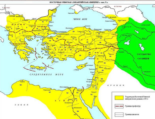 карта-византийская империя