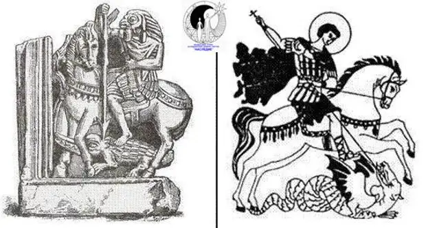 Георгий победоносец черно белое изображение