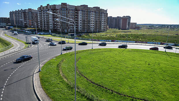 Эстакада в Новой Москве. Архивное фото. Эстакада в Новой Москве. Архивное фото.