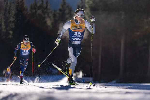 Российский лыжник остановился в шаге от пьедестала в масс-старте на «Тур де Ски»