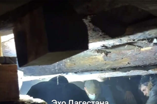 Опубликованы кадры спасения застрявших под лавиной матери и ребенка в Дагестане