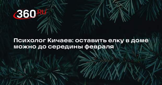 Психолог Кичаев: оставить елку в доме можно до середины февраля