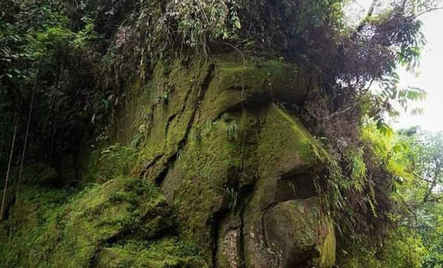 Лицо Харабкута. В глубине джунглей Перу расположен каменный артефакт, который выглядит как голова гиганта