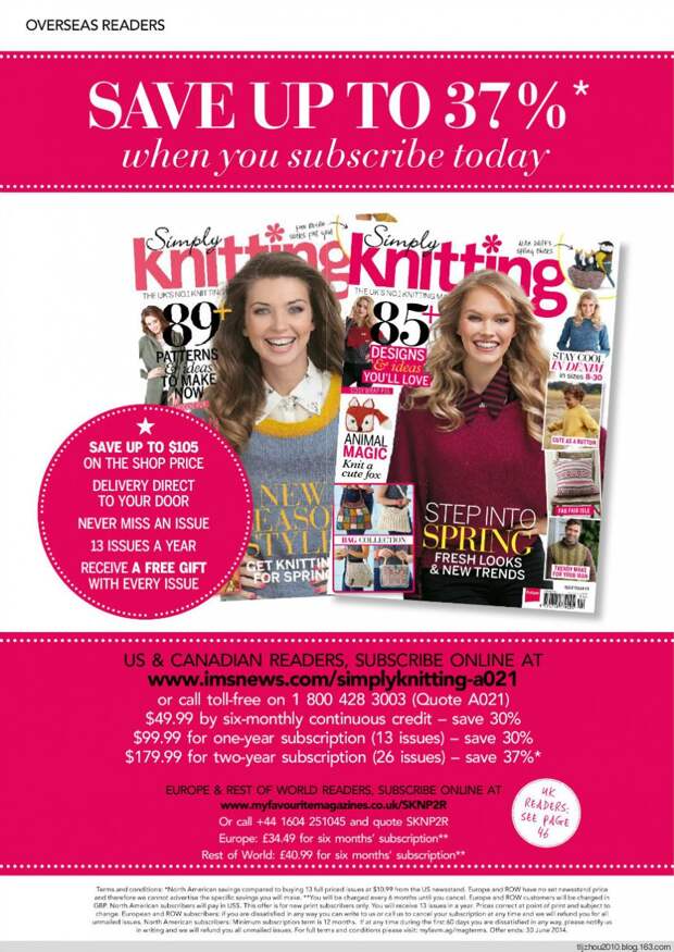 Simply Knitting №120 2014 - 紫苏 - 紫苏的博客